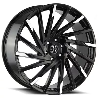 26  Xcess Wheels X02 Gloss Black Machined Tips Rims • $1769