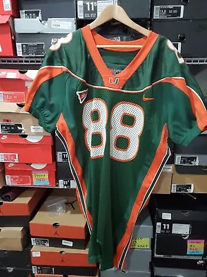 Miami Hurricanes Vintage Autographed TE Jeremy Shockey Nike Game Worn Jersey.  • $3500