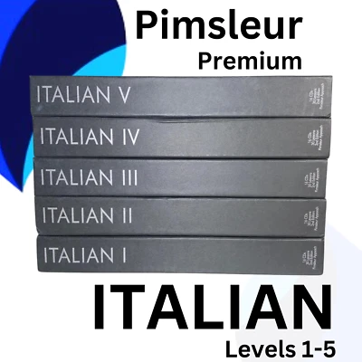 Pimsleur Italian Levels 1 2 3 4 & 5 - Complete Language Course. • £19.99