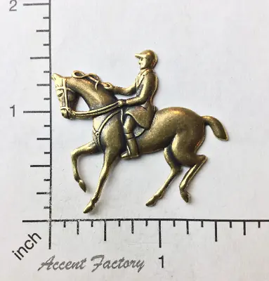 40183        Brass Oxidized Equestrian & Horse Jewelry Finding • £1.75