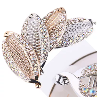 £2.74 • Buy Women Rhinestones Banana Clip Hair Clip Ponytail Hairpin Headwear Accessories
