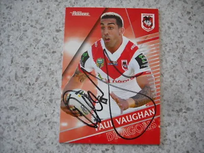 $9.99 • Buy Nrl Rugby League Card Personally Signed With Coa Paul Vaughan 2018 Dragons