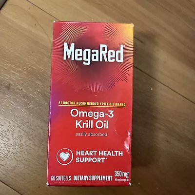 MegaRed Omega-3 Krill Oil Heart Health Support 60 Ct SoftGels  • $16