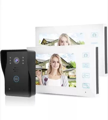 2.4 GHz Digital Wireless Video Door Phone With 2 Monitors • $75