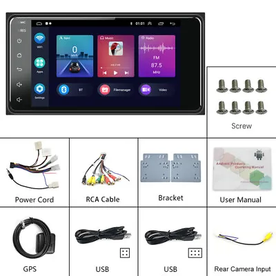 Carplay 2DIN 7  Android 11.0 Quad-core Car Stereo FM Radio AUX GPS  Bluetooth • $143.09