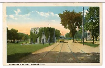 The Old Round Tower And Street Car Fort Snelling MN 1915 - 1930 RR Postcard • $5.85
