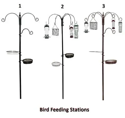 Bird Feeding Station With Feeders Premium Deluxe Traditional Wild Feed Birds • £12.99