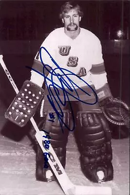 Steve Janaszak Signed 4x6 Photo Minnesota North Stars Rockies Autograph Auto • $0.01