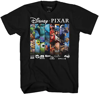 Disney Pixar Mash Up Men's Black T-Shirt New • $14.99