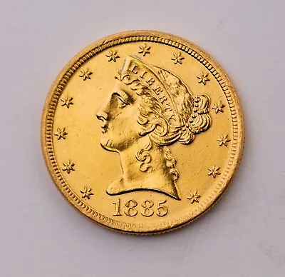 1885 $5 Five Dollar Gold Liberty Head Half Eagle Coin UNC • $799