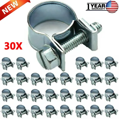 $8.99 • Buy 30 Pcs 1/4  5/16  3/8  Fuel Injection Gas Line Hose Clamps Clip Pipe Clamp US