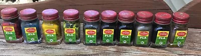 10 Vintage Glass Jars Of TesTors Model Car Paint Used Display Only • $14.95