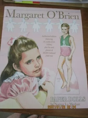 Margaret O'brien Paper Dolls: Authorized Edition Featuring 16 **brand New** • $19.99