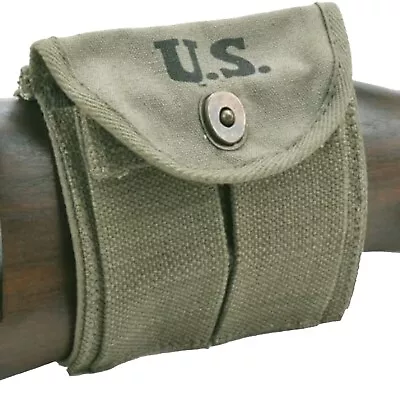 World War U.S. WWII M1 Carbine Buttstock Bullet Magazine Pouch Ammo 2 • $13.90