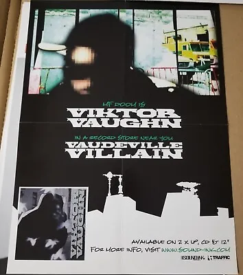 MF DOOM SOUND INK RECORDS VIKTOR VAUGHN VAUDEVILLE VILLAIN PROMO POSTER RAP Lp • $329