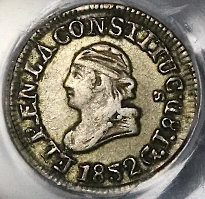 1852 PCGS XF 45 Ecuador 1/4 Real Silver Liberty Quito Un Quarto Coin (22081002C) • $349