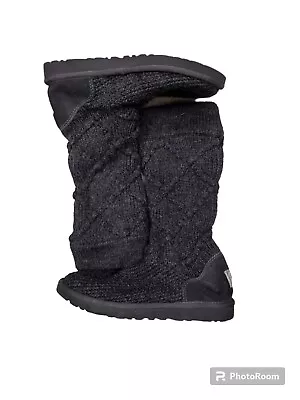 UGG Australia Classic Argyle Knit Boots Women's 8 Dark Gray  • $30