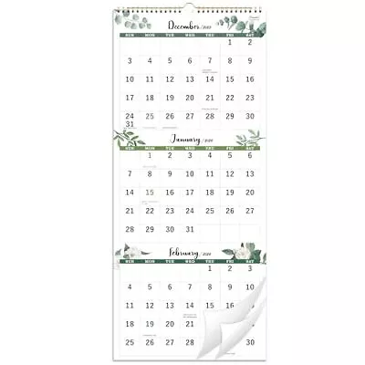 3 Months Wall Calendar Green • $11.37