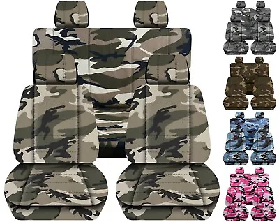 Front And Rear Car Seat Covers Fits Jeep Wrangler JL 2018-2021  Nice Camouflage • $169.99