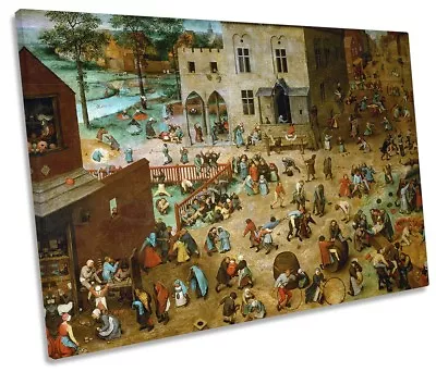 Pieter Bruegel The Elder Children?s Games SINGLE CANVAS WALL ART Print • £29.99