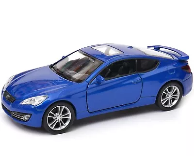 WELLY DieCast 1:34 HYUNDAI GENESIS COUPE BLUE New Model Car Metal In Box 1/34 • $9.50