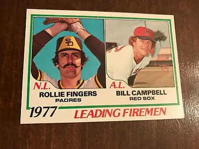 Vintage 1978 Topps #208  Leading Firemen  Featuring HOF Fingers- VG • $15