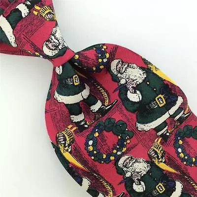 Ferrell Reed LIMITED EDITION RED SANTA Christmas SILK Classic Tie XO-405 NWT • $29.99