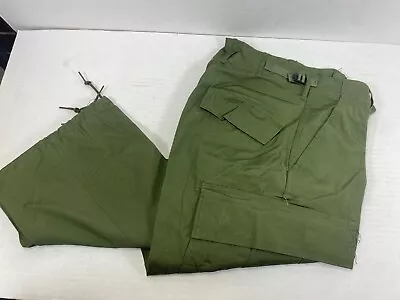 Vietnam Era X-SMALL-SHORT Ripstop 3rd Pattern Jungle Trousers Zipper Fly MINT • $99.50