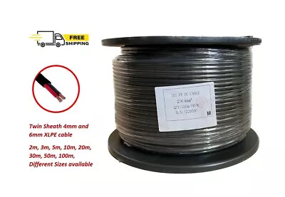 2 Core Twin Sheath Stranded Tinned Copper Wire XLPE Protection 4mm & 6mm Cable • $23.78