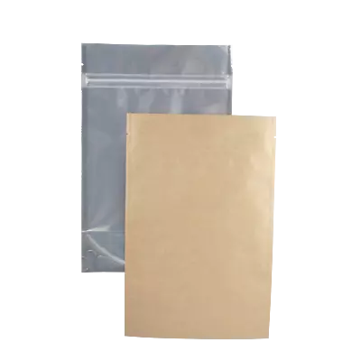 Kraft Mylar Barrier Bags Heat Seal Tear Notch Food Packaging Pouches Clear Front • $24.99