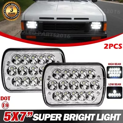 2PCS 7x6  LED Headlights Hi-Lo Beam H6054 For Nissan Pickup Hardbody 1983-1997 • $33.11