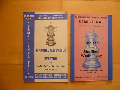 2 1966 FA Cup Semi Final Programmes • £2