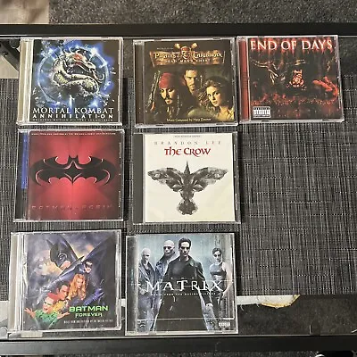 CD Lot Of 7 Movie Soundtracks Crow Matrix Batman Mortal Kombat Pirates End Of Da • $24.50