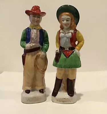 Vtg Cowboy & Cowgirl Figurines Roy Rogers Dale Evans Annie Oakley Occupied Japan • $29.99