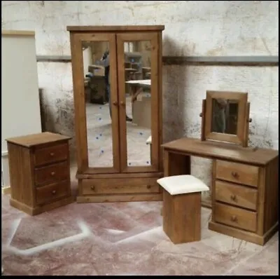 HANDMADE Pine   +SOLID PINE 3 PIECE BEDROOM SET NOT FLAT-PACK • £1010