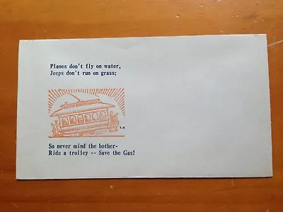 1940's USA WW2 SAVE THE GAS COVER UNUSED MINT • $8