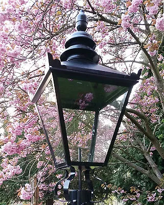 Large Black Traditional Victorian Style Old Lantern Lamp Top Garden Street Light • £148.99