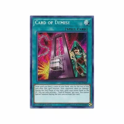 Card Of Demise - LCKC-EN029 - Secret Rare 1st Edition | Yu-Gi-Oh! TCG Single ... • $38.50