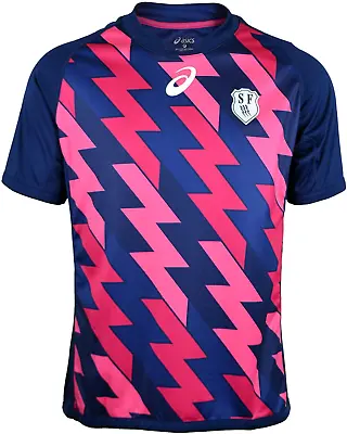 £27.99 • Buy Stade Francais Rugby Shirt (Size 2XL) ASICS Men's Home Jersey Top - New