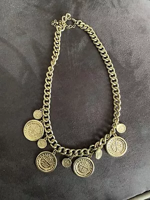 Golden Medallion Necklace  • $15