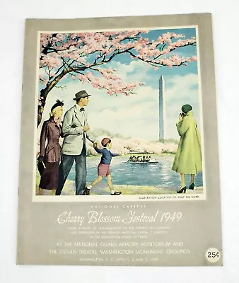 Vtg Souvenir Bklt National Capital CHERRY BLOSSOM FESTIVAL 1949 Washington D.C. • $55.15