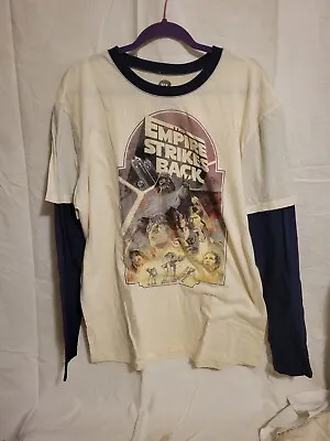 $20 • Buy Star Wars Empire Strikes Back XL Long Sleeve Layer Style Or Skater  T Shirt 
