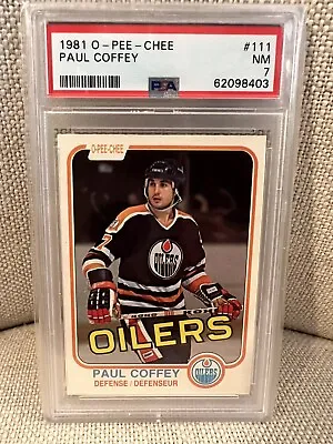 1981-82 Paul Coffey Rookie Card OPC # 111 - PSA 7 HOF O-Pee-Chee • $109.24