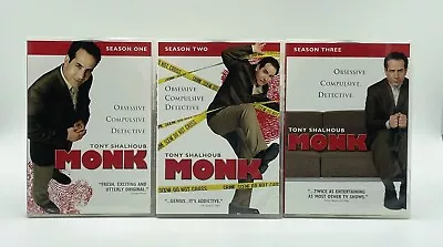 Monk TV Series Complete Season 1 2 & 3 DVD Lot 12 Discs Tony Shalhoub • $12.99