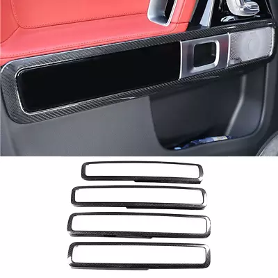 For Benz G-Class 2019-2023 G63 G500 Real Carbon Interior Handle Panel Cover Trim • $310.19