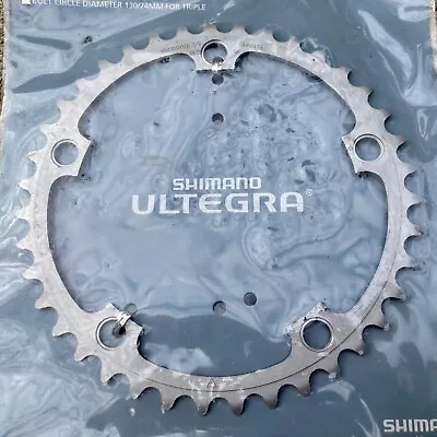 NOS Shimano Ultegra 6500 39 Tooth 130BCD Double 9 Speed Chainring Vintage Gray • $65