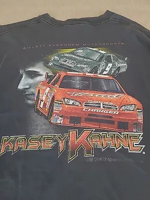 Vtg Nascar Shirt Mens XL Extra Large Black Long Sleeve Kasey Kahne 9 Distressed  • $11.21