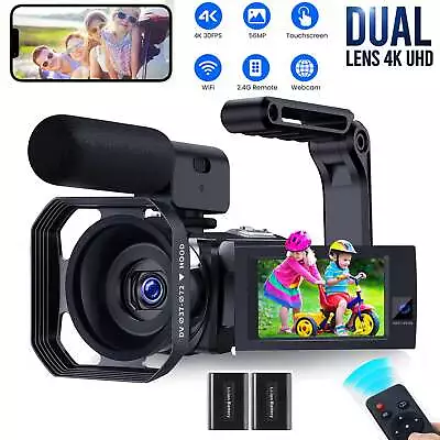 4K Digital Video Camera YouTube Vlogging Audio Recorder 16X Zoom Camcorder 56MP • $168.90