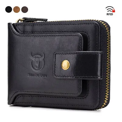 RFID BLOCKING Men's Wallet Genuine Leather ID Card Holder Purse Perfect Gift New • $21.99