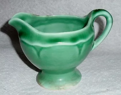 Vintage 1930's Green Petalware Creamer By Mt Clemens Pottery Co. H1 • $9.99